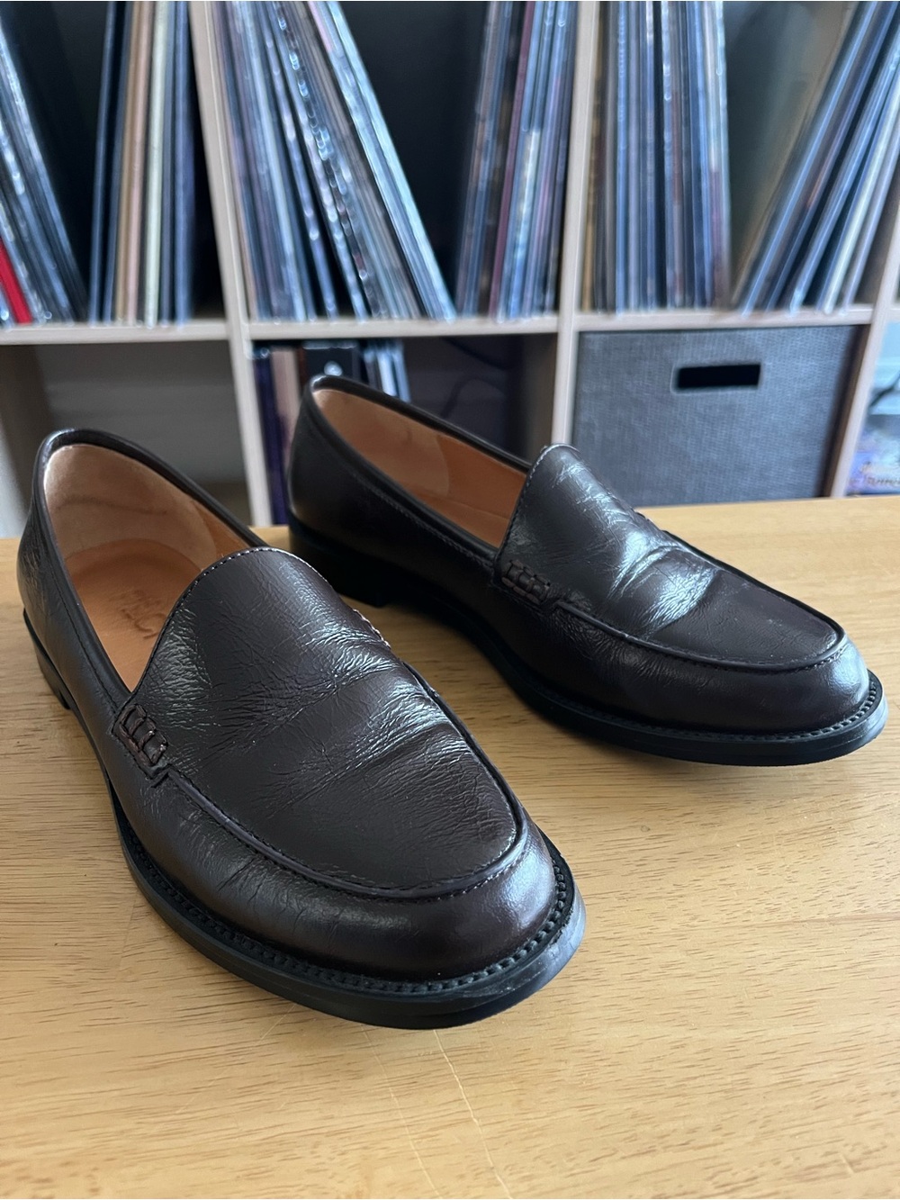 Shop Peche Leather Brown Ellison Loafer (Fits 6.5-7, tagged EU 36)